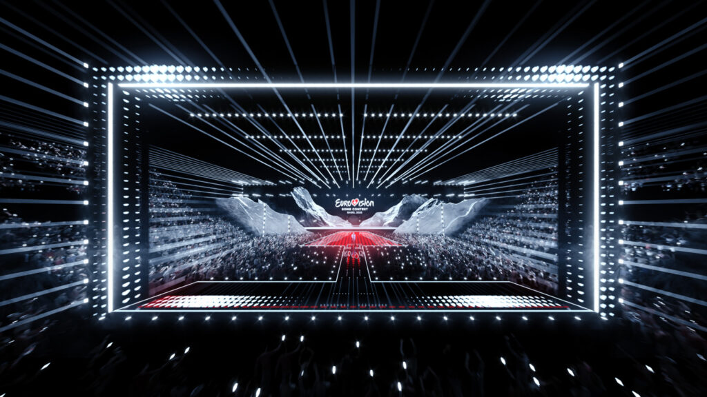 Σκηνή Eurovision 2025 με φωτισμούς LED και τεχνολογία CuePilot