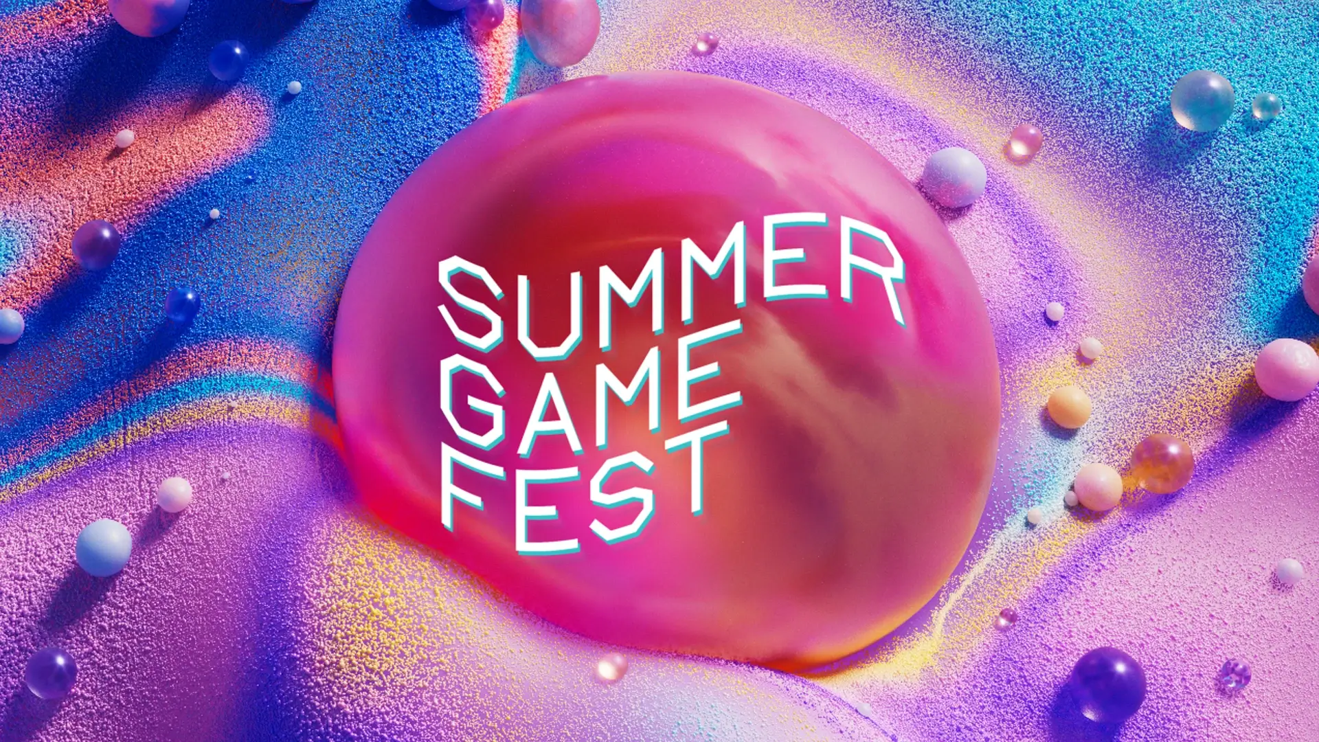 Επίσημο εξώφυλλο του Summer Game Fest 2025 με αφηρημένο πολύχρωμο φόντο και το λογότυπο του event